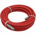 Industrial Choice 1/2 x 25 ft EPDM Air-Water-Light Chemical 300PSI Steel Crimp 1/2MPT to 1/2MPT Red RR1/2x25-300SC-8MP-8MP
